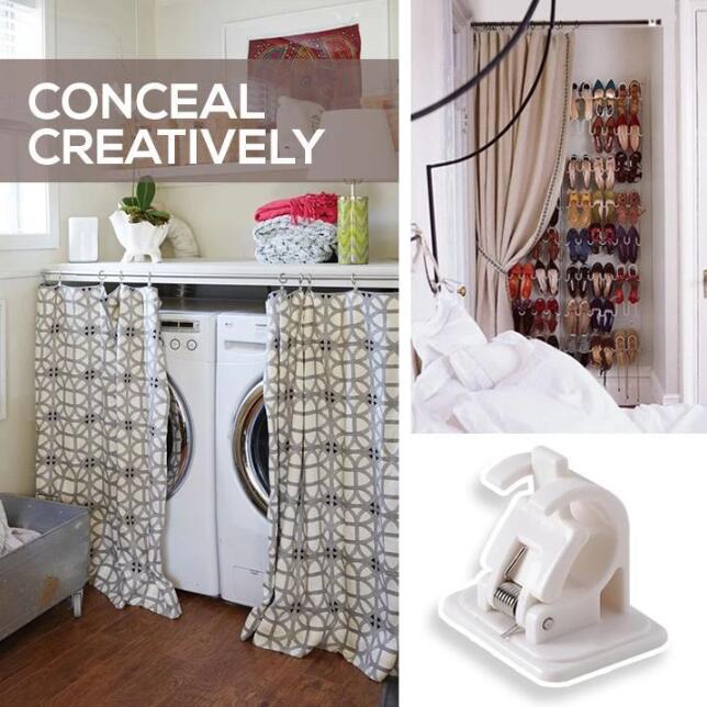 3+3 Gratis | EZ Curtain™ | Verstellbare Vorhanghalter | Kein Bohren mehr!