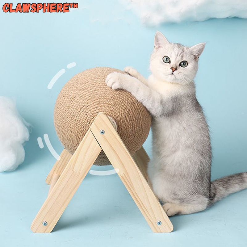 ClawSphere™ – Drehbarer Katzen-Kratzball Spielspaß & Fitness [50% Rabatt]