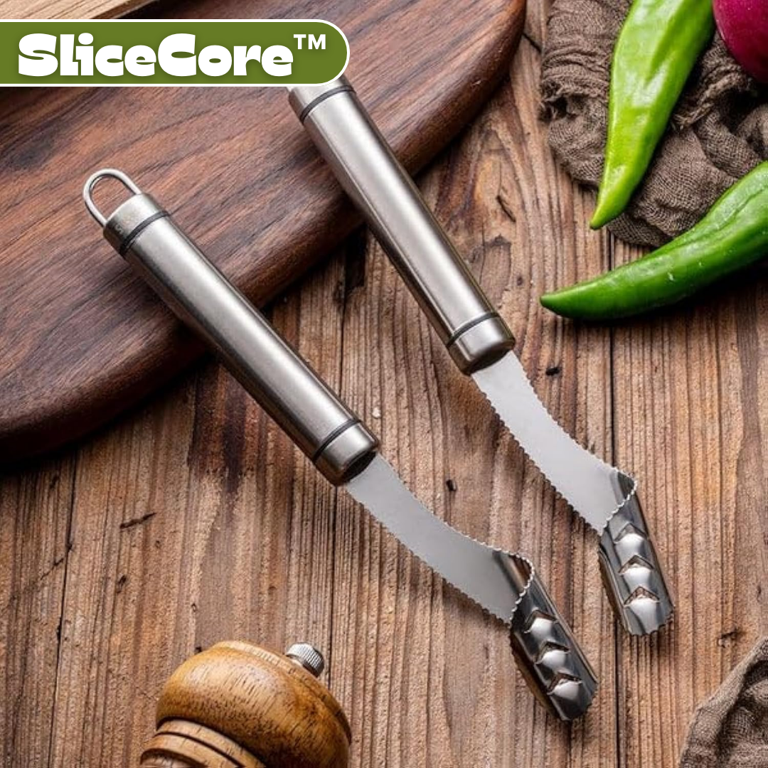 SliceCore™ – Paprika-Entkerner & Samenentferner für müheloses Schneiden