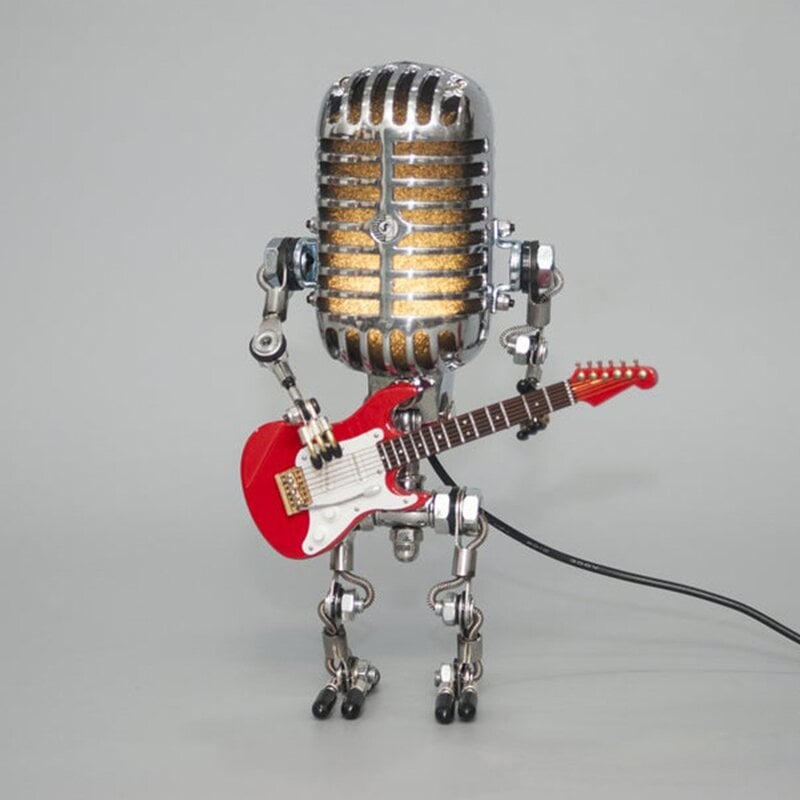 RoboLumina™ | Retro Roboter-Gitarrenlampe