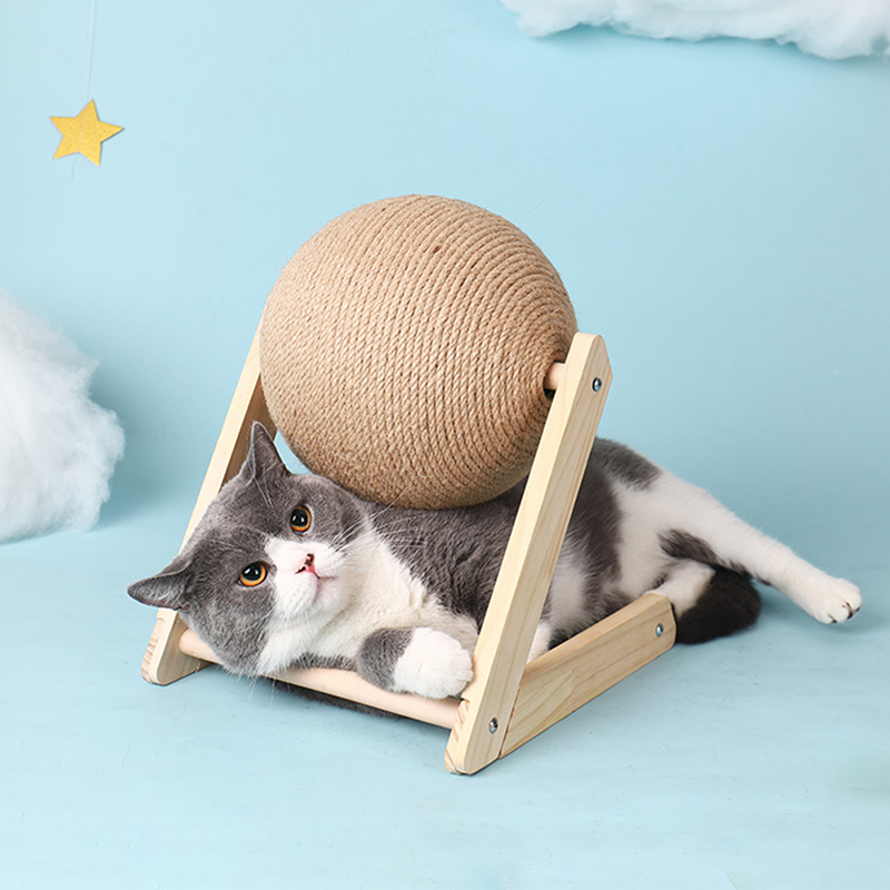 ClawSphere™ – Drehbarer Katzen-Kratzball Spielspaß & Fitness [50% Rabatt]