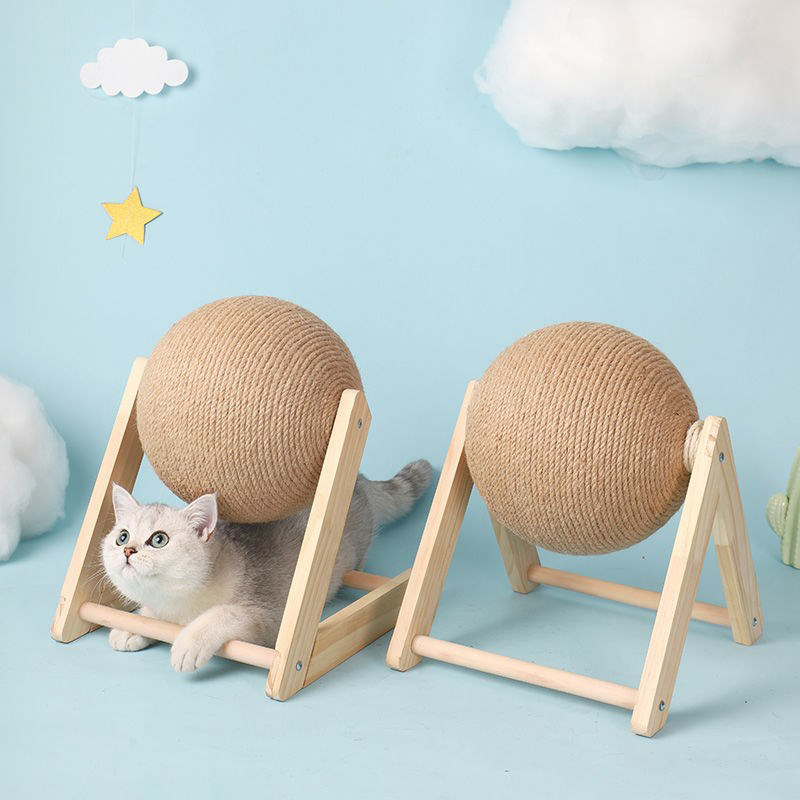 ClawSphere™ – Drehbarer Katzen-Kratzball Spielspaß & Fitness [50% Rabatt]
