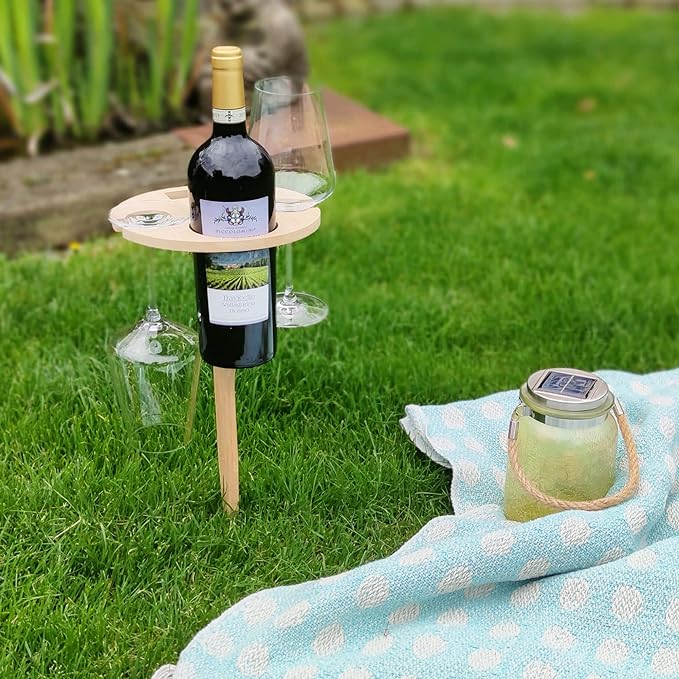 Picky™ - Zusammenklappbarer Picknicktisch mit Weinhalter