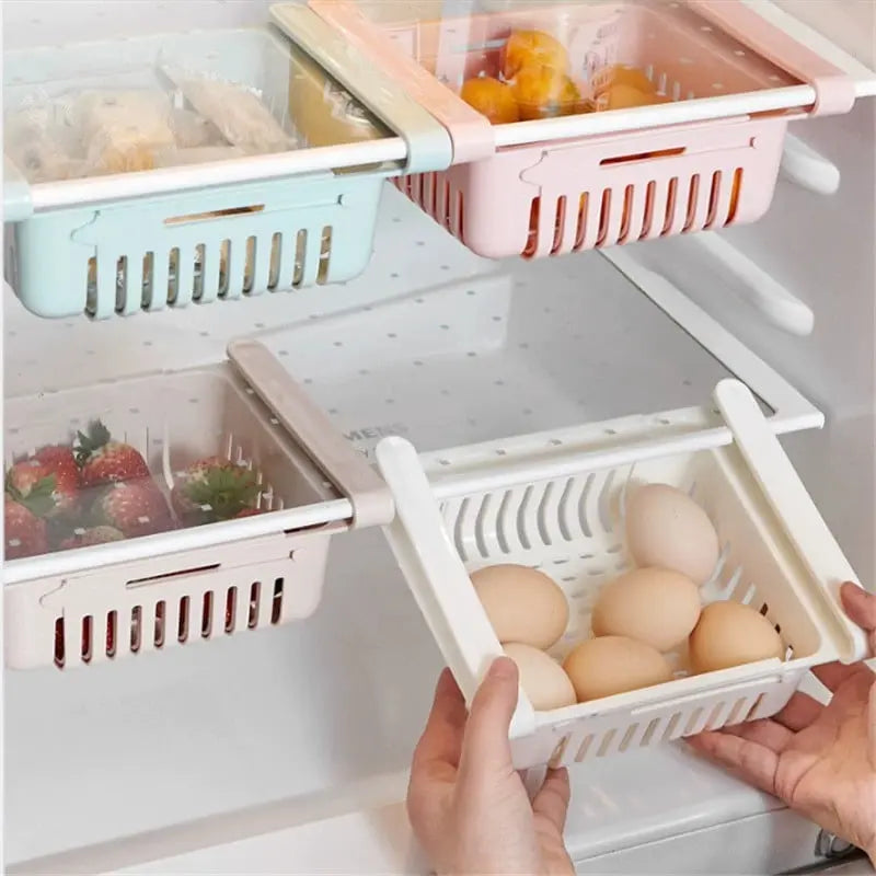 FreshKeep™  | Mehrzweck-Kühlschrank-Organizer | Stapelbarer Lebensmittelbehälter mit Abfluss