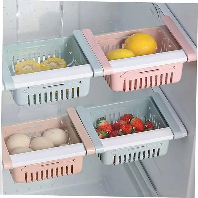 FreshKeep™  | Mehrzweck-Kühlschrank-Organizer | Stapelbarer Lebensmittelbehälter mit Abfluss