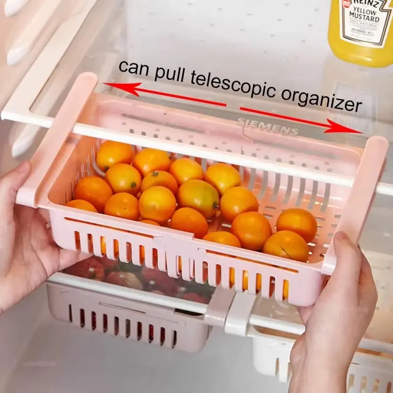 FreshKeep™  | Mehrzweck-Kühlschrank-Organizer | Stapelbarer Lebensmittelbehälter mit Abfluss