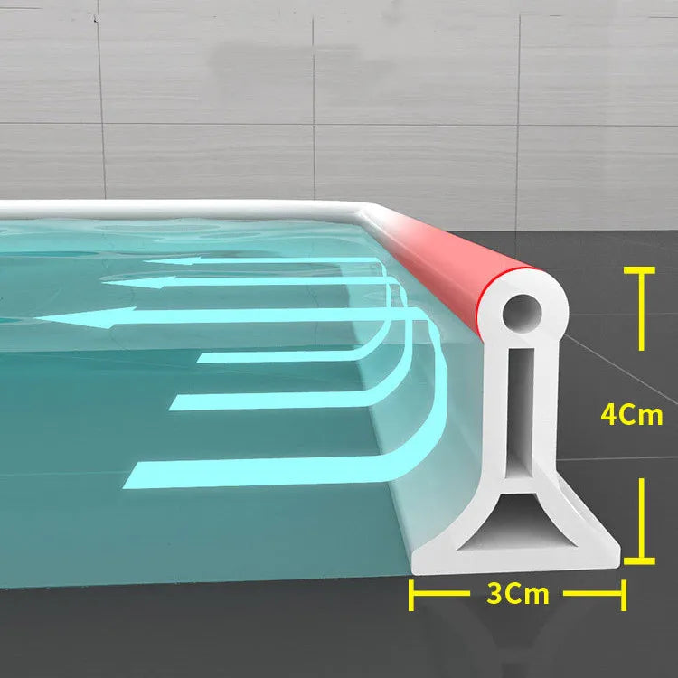 SafeBar™ | Flexible wasserrückhaltende Duschwand