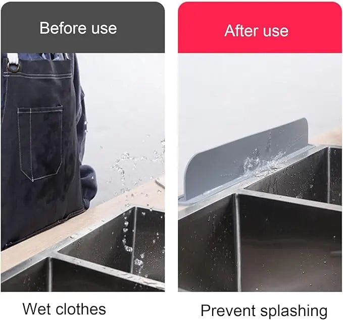 AquaShield™ | Silikon-Spritzschutz für Wasserhähne — hält Kleidung und Arbeitsflächen trocken