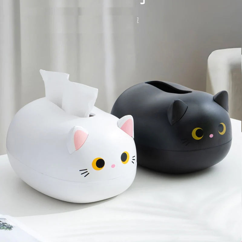 Elegatto™ – Niedliche Katzen-Tissue-Box mit Zahnstocherhalter & viel Stauraum