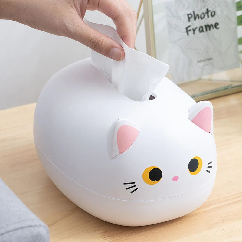 Elegatto™ – Niedliche Katzen-Tissue-Box mit Zahnstocherhalter & viel Stauraum