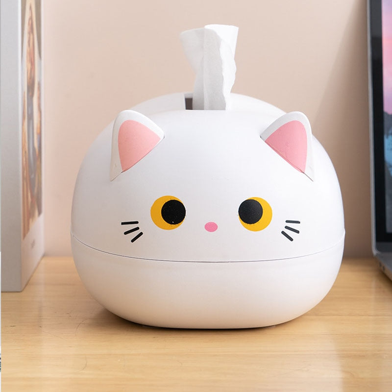 Elegatto™ – Niedliche Katzen-Tissue-Box mit Zahnstocherhalter & viel Stauraum