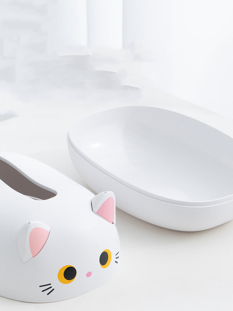 Elegatto™ – Niedliche Katzen-Tissue-Box mit Zahnstocherhalter & viel Stauraum