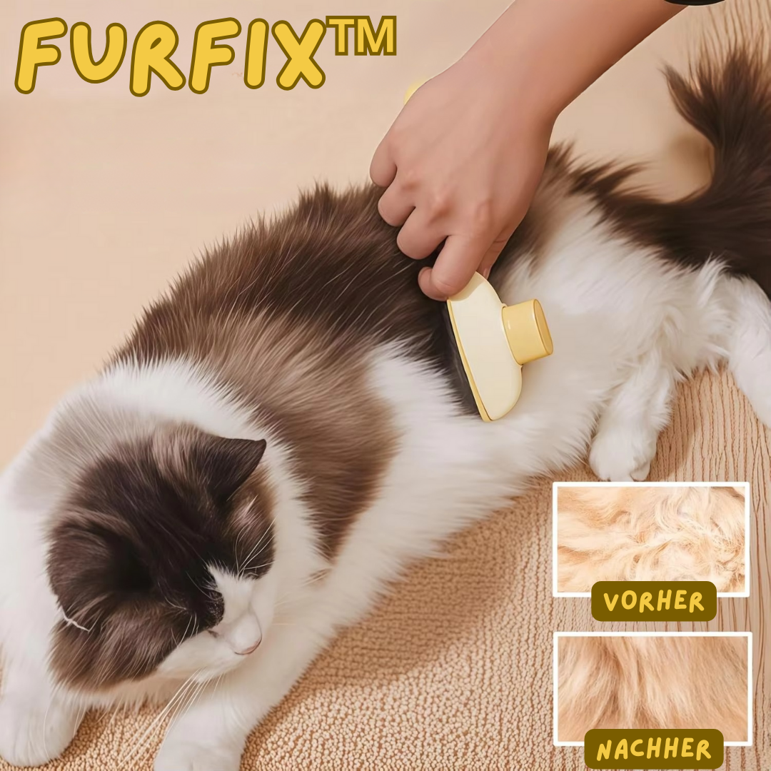 FurFix™ – One-Click Haustierkamm für mühelose Fellpflege | 1 + 1 GRATIS